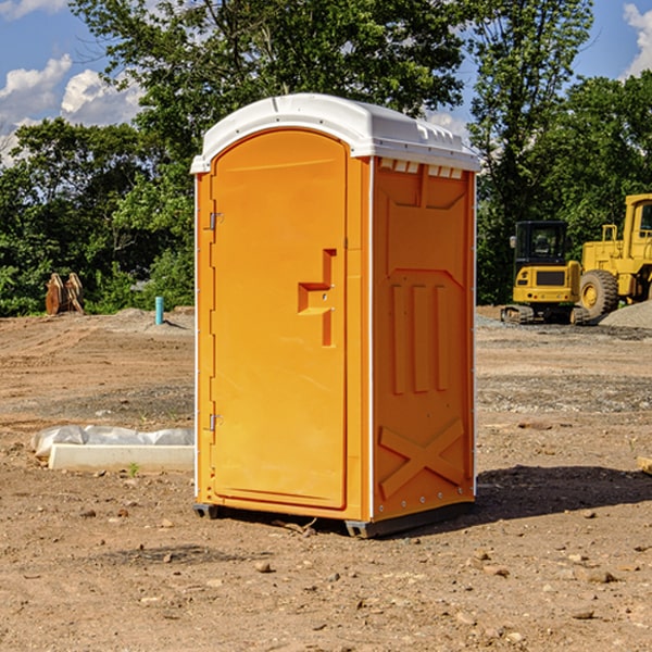 how often are the porta potties cleaned and serviced during a rental period in Darbydale OH